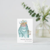 Carte De Visite Jeans Floraux Chic (Debout devant)