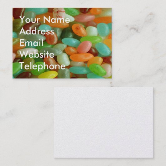 Carte De Visite Jelly Bean green (Devant / Derrière)
