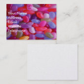 Carte De Visite Jelly Bean rose (Devant / Derrière)
