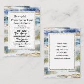 Carte De Visite Jeremiah 29:11 Je connais les plans que j'ai Circu (Devant / Derrière)