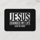 Carte De Visite Jésus A Changé Ma Vie Demandez-Moi Comment Jésus (Dos)