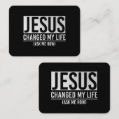 Carte De Visite Jésus A Changé Ma Vie Demandez-Moi Comment Jésus (Devant / Derrière)