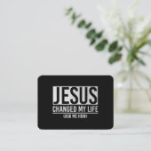 Carte De Visite Jésus A Changé Ma Vie Demandez-Moi Comment Jésus (Debout devant)