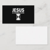 Carte De Visite Jésus Arrive Bientôt Le Compte De Chemise Jusqu'À (Devant / Derrière)