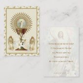 Carte De Visite Jésus catholique Eucharistie Anges Prière Pâques (Devant / Derrière)