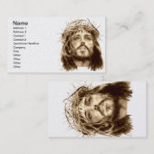 Carte De Visite Jésus-Christ avec une couronne des épines (Devant / Derrière)