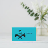 Carte De Visite Jesus Fish Fleur De Lis Social (Debout devant)