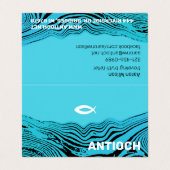 Carte De Visite Jésus Poisson Eaux Vives (Extérieur déplié)