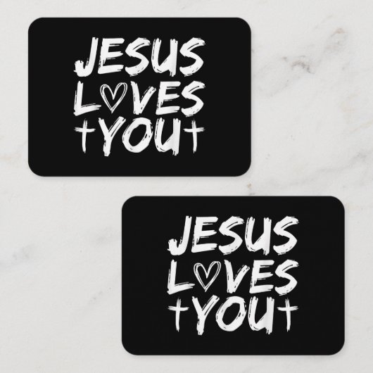 Carte De Visite Jésus t'aime, Jésus (Devant / Derrière)