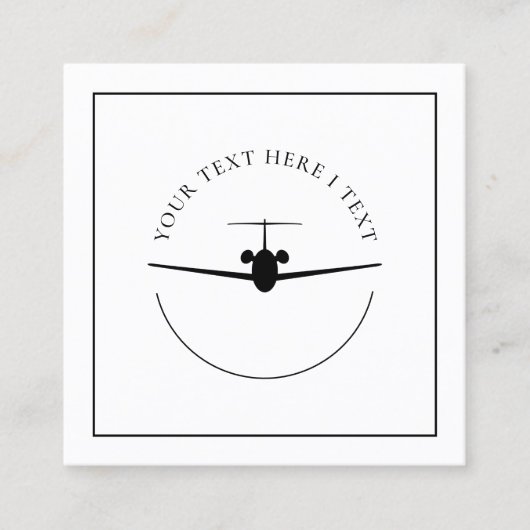 Carte de visite Jet minimal - Style de logo person (Devant)