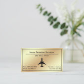 Carte de visite Jet Plane Service d'aviation pilot (Debout devant)
