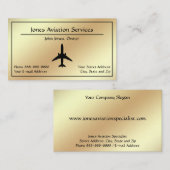 Carte de visite Jet Plane Service d'aviation pilot (Devant / Derrière)