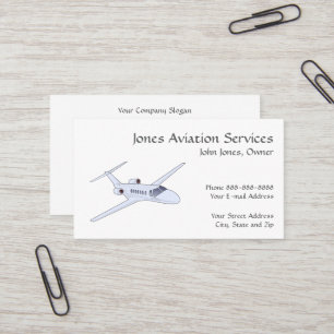 Carte de visite Jet Plane Service d'aviation pilot