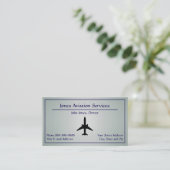 Carte de visite Jet Plane Service d'aviation pilot (Debout devant)