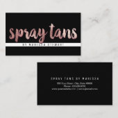 Carte De Visite Jet simple Tan de traçage d'or rose moderne chic (Devant / Derrière)