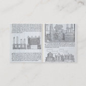 Carte De Visite Jetant des fondements, de "Della Architettura", (Dos)