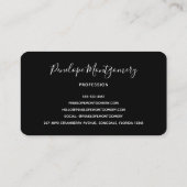 Carte De Visite Jetée de nuit sous une Pleine lune (Dos)