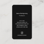 Carte De Visite Jetée de nuit sous une Pleine lune (Dos)