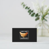 Carte De Visite Jeter Les Dons De Poulet De Hen Devine Ce Bouton D (Debout devant)