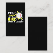 Carte De Visite Jetez Comme Une Fille De Baseball (Devant / Derrière)