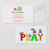 Carte De Visite Jeu, (Devant / Derrière)