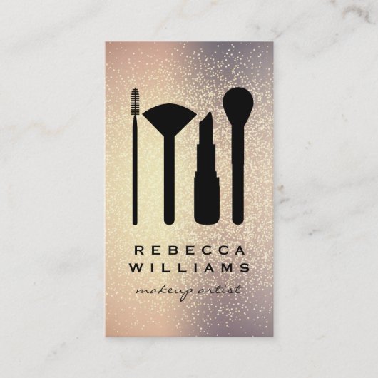 Carte De Visite Jeu de maquillage Arrière - plan de fusion de part (Devant)