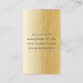 Carte De Visite Jeu de maquillage Arrière - plan Gold Natural Line (Dos)