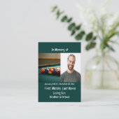 Carte De Visite Jeu de pool Memorial Keepsaké (Debout devant)