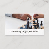 Carte De Visite Jeu D'Échecs, Club D'Échecs (Devant)