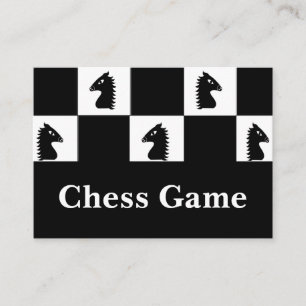Carte De Visite Jeu d'échecs du Cavalier Noir