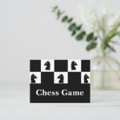 Carte De Visite Jeu d'échecs du Cavalier Noir  (Debout devant)