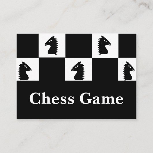 Carte De Visite Jeu d'échecs du chevalier noir (Devant)