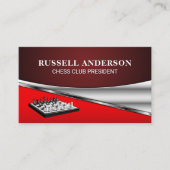 Carte De Visite Jeu d'échecs sur le plateau d'échecs (Devant)