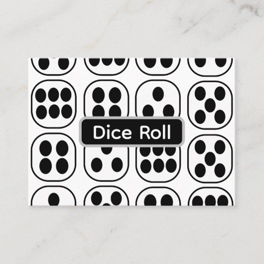 Carte De Visite Jeu Dice Roll (Devant)