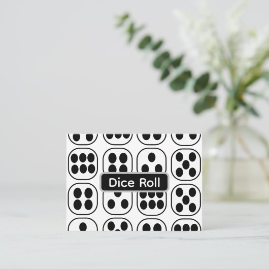 Carte De Visite Jeu Dice Roll (Debout devant)