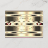 Carte De Visite Jeu d'oeil doré avec marbre rouge et diamants (Devant)
