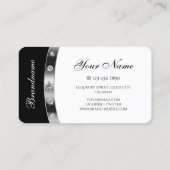 Carte De Visite Jeu d'oeil noir et blanc avec diamants (Dos)