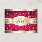 Carte De Visite Jeu d'oeil Or rose Parties scintillant Diamants In (Devant)