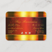 Carte De Visite Jeu d'or avec Motifs en marbre rouge foncé (Dos)