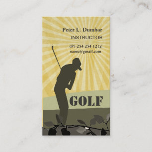 Carte De Visite Jeu du golf dans l'entraîneur de joueur de golf de