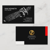 Carte De Visite Jeu du motif de professeur de musique de guitare (Devant / Derrière)