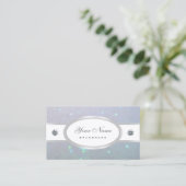 Carte De Visite Jeu d'yeux Bébé blanc Bleu Parties scintillant de (Debout devant)