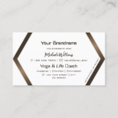Carte De Visite Jeu d'yeux blanc géométrique Brown Shimmer élégant (Dos)