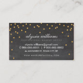 Carte De Visite JEU mini confetti or parties scintillant brillant (Dos)