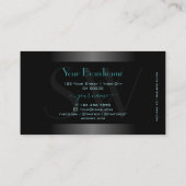 Carte De Visite Jeu oculaire noir blanc Gradiogramme Turquoise (Dos)