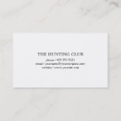 Carte De Visite Jeu sauvage (Dos)