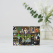 Carte De Visite Jeune bibliothèque de livres de fantasy sur les ma (Debout devant)
