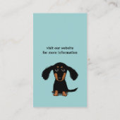 Carte De Visite Jeune Dachshund à Poil Long (Dos)
