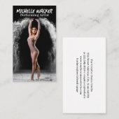 Carte De Visite Jeune femme exécutant une danse (Devant / Derrière)