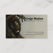 Carte De Visite jeune femme modèle de mode 67ehjd (Dos)